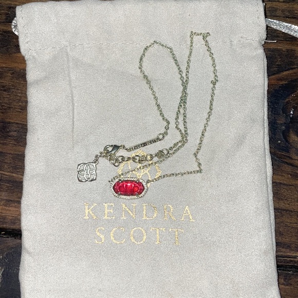 Kendra Scott Jewelry - KENDRA SCOTT Elisa Necklace in Berry (red) with gold chain **best seller**!!